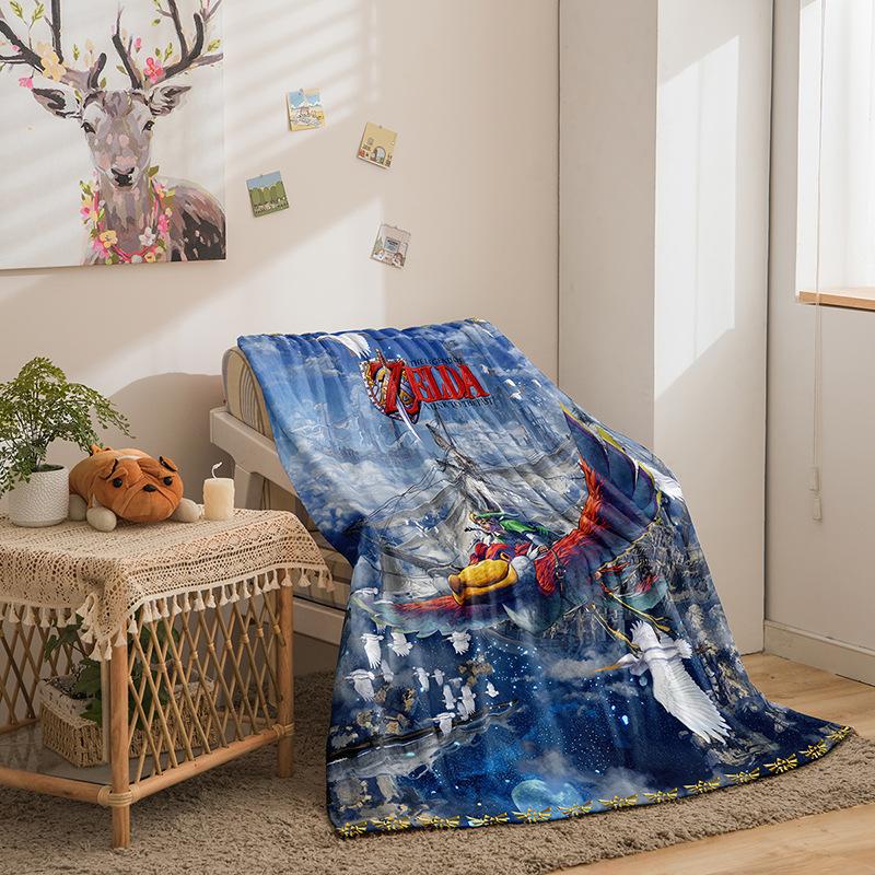Cartoon Zelda Series Double Sided Flannel 2D Digital Printed Blanket Blanket