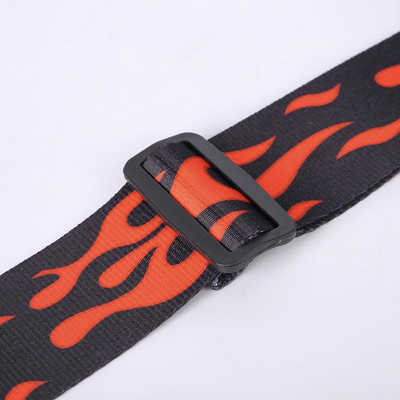 Ethnic Style Widened Wooden Guitar Shoulder Straps - Electric Guitar Polyester Printed Straps