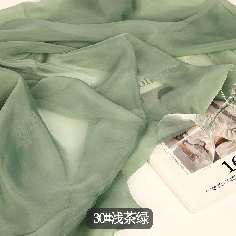 Приятная к коже ткань органза на метр для одежды, юбок, платьев, шитья своими руками, летняя полупрозрачная мягкая ткань, рукоделие, тонкая однотонная