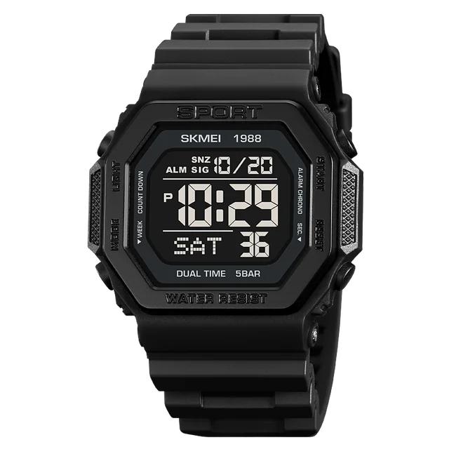 SKMEI 1988 Military Countdown Chrono Wristwatch for Men LED Display Digital Sport Watch Mens Waterproof Clock 1628 Reloj Hombre