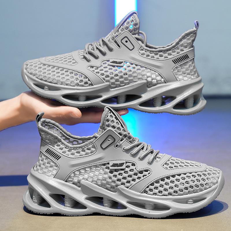 2024 летние новые летающие плетеные большие сетчатые спортивные кроссовки пустые дышащие повседневные спортивные кроссовки популярные мужские кроссовки