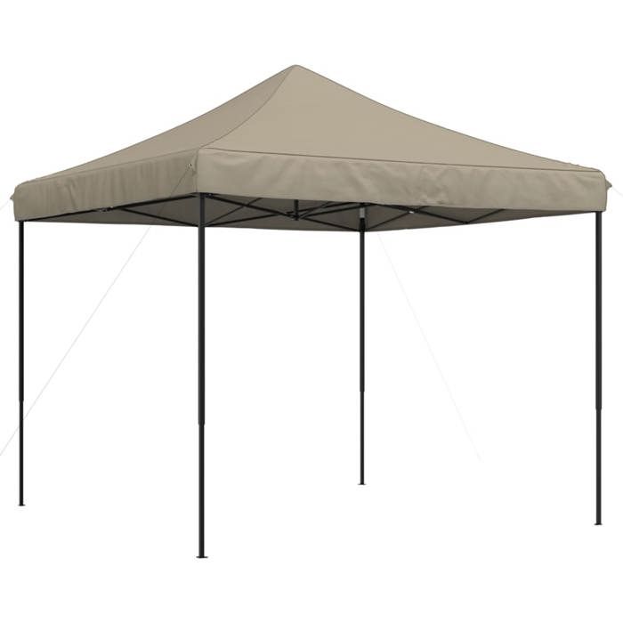 VidaXL Tente de réception pliable escamotable taupe 292x292x315 cm, tente, tente à auvent, auvent de gazebo, tente gazebo, 4004916