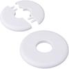 2pcs Wall Split Flange, ABS Self-Adhesive Round Plumbing Cover Plates for 17mm/0.67" & 29mm/1.14" Water Pipe Hole Faucet Escutcheons for Toilet