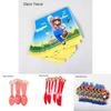 Товары для дня рождения в стиле Super Mario с разноцветными баннерами, стаканчиками и салфетками