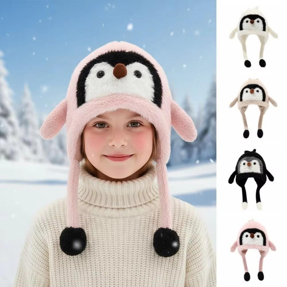 Breathable Fabric Balaclava Hat Thickened Ear Protection Hat Cute Children's Warm Hat Children
