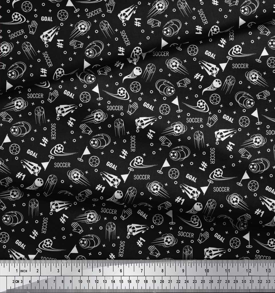 Soimoi Японский креп-сатин, геометрический знак, флаг и футбольная спортивная ткань с принтом по метрам, 42 дюйма