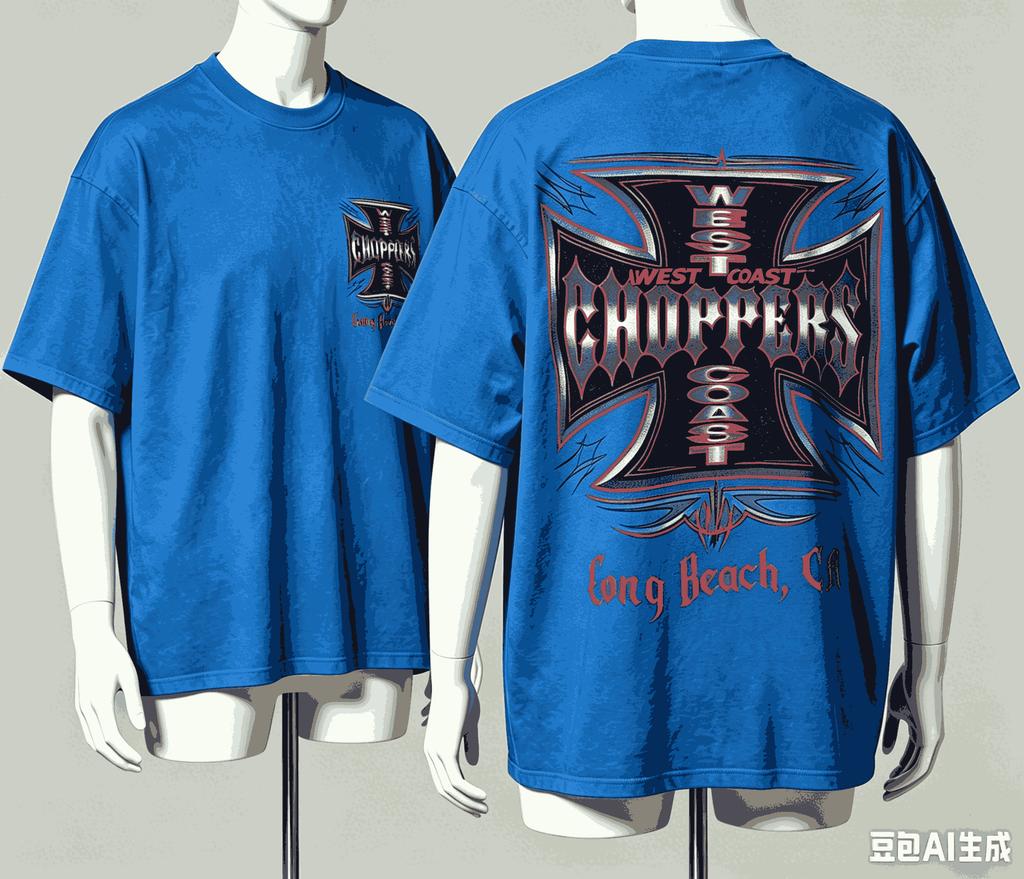 West Coast Choppers Футболка для фаната Унисекс Унисекс Харадзюку Оверсайз Унисекс С коротким рукавом Уличная одежда Высокое качество Для пар Мягкая