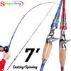 7-футовые удочки для ловли на приманку, спиннинговая удочка, карбоновые дорожные удочки для морской морской воды