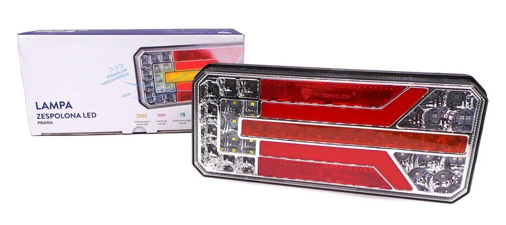 Lampa Zespolona Led, Dynamiczny Kierunek L+P, 12-24V