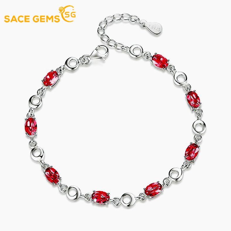 Sace Gems Цирконовый браслет, ювелирные изделия, геометрические бусины, браслеты-цепочки, модный тонкий свадебный подарок для подруги, женщины