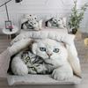 Pet Cat Diy Print Duvet Cover Set King Queen Double Full Twin Single Size Duvet Cover Pillow Case Bed Set
