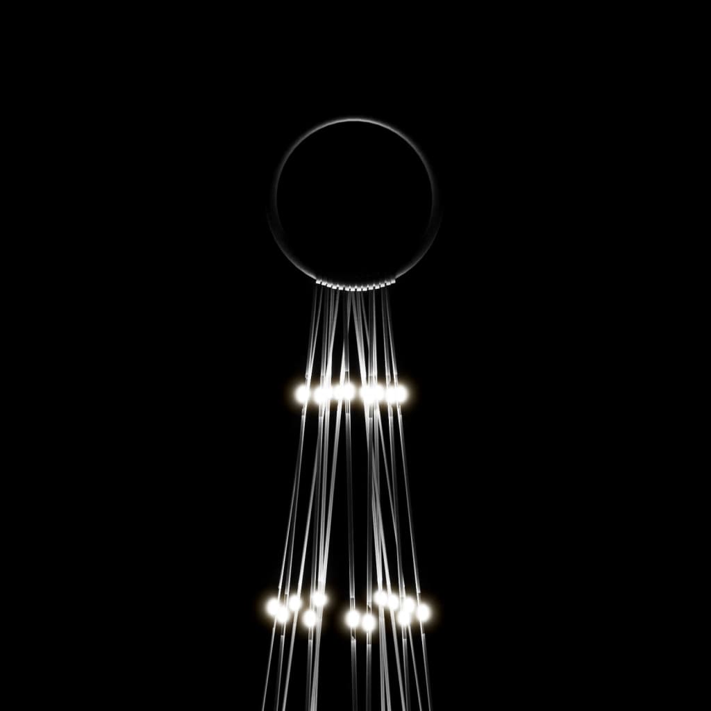 LED Christmas Tree for Flagpole Cool White 1134 LEDs 800 cm