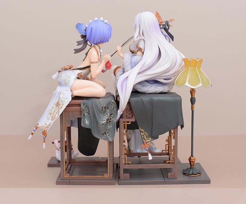 Китайский стиль Cheongsam Rem и Эмилия Фигурка Модель Орнамент