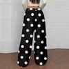 Женские повседневные и модные брюки с принтом, эластичной талией, свободными широкими штанинами