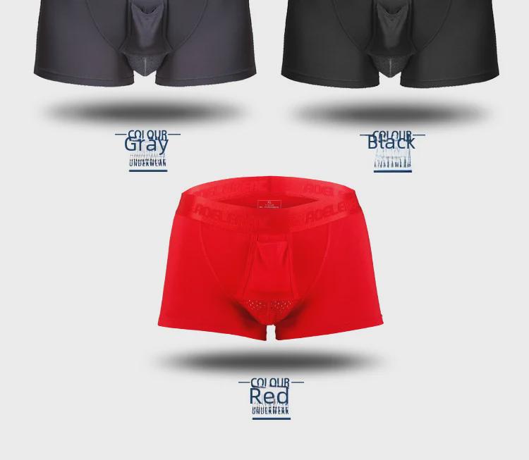 Мужские трусы-боксеры Ice Silk Scrotal Support для поддержки мошонки при варикозном расширении вен