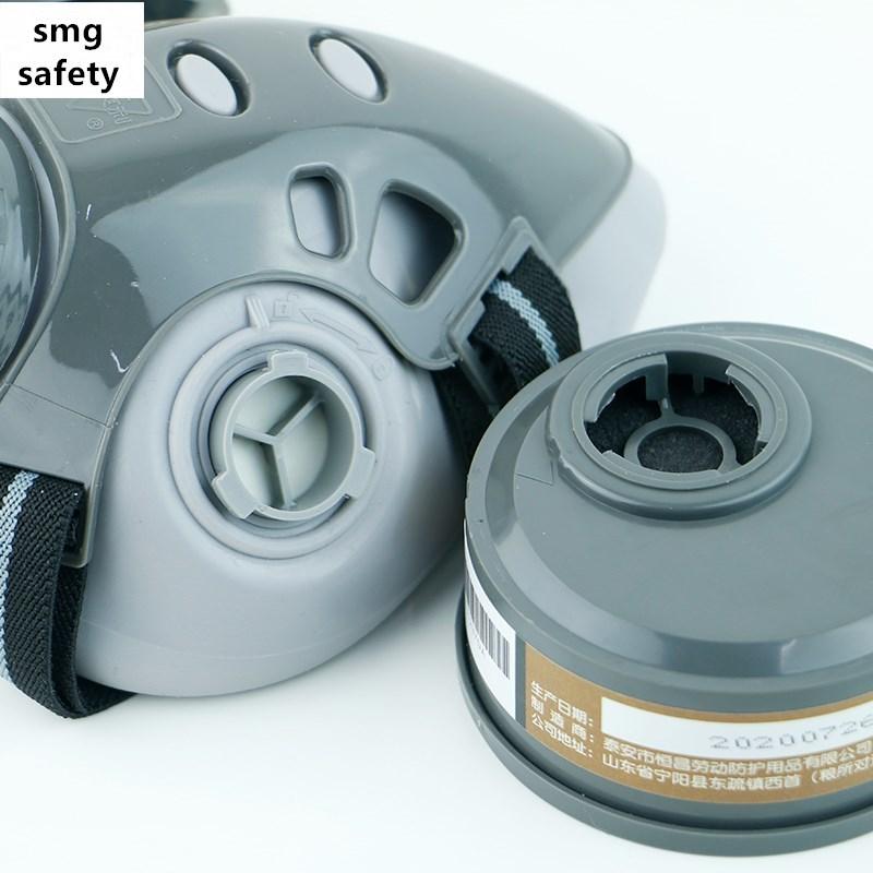 Набор респираторов для покраски, двойной угольный фильтр, спрей, химическая промышленность, пестициды, противогаз, противотуманные очки, удобный силикон