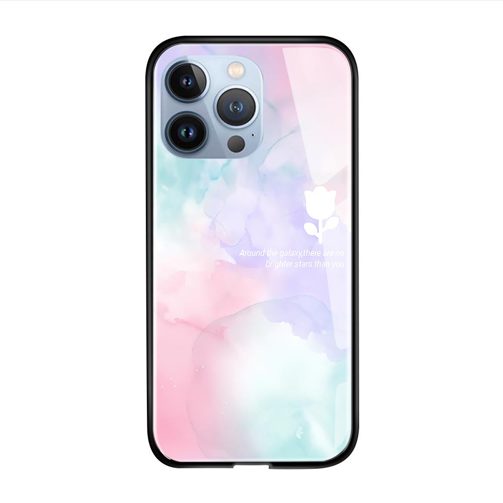 Чехол для телефона из закаленного стекла для Samsung A06 A12 A16 A22 A32 A34 A53 A56 S20FE S23 S25 iPhone 11 12 13 14 15 16 17, мягкий край, противоударный, гладкий чехол