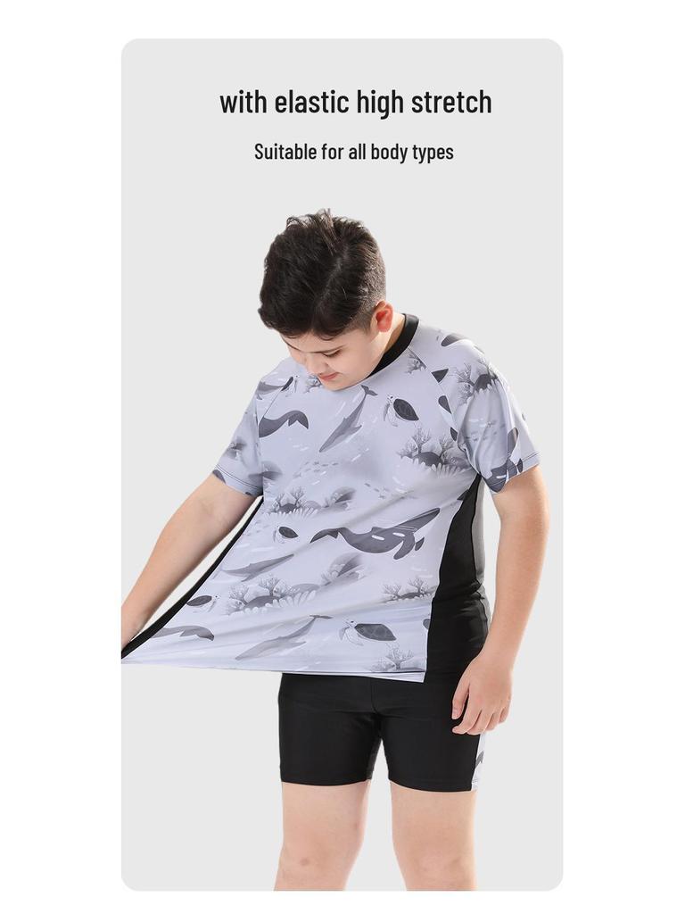 Комплект летнего купальника для мальчиков 2025: Стильные раздельные купальники и плавки для подростков и детей