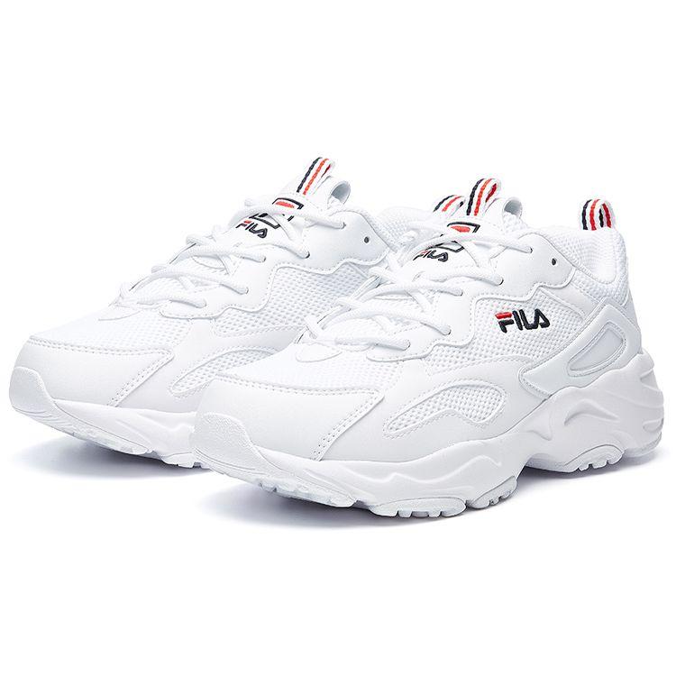 Fila Tracer Fabric Trendy Versatile Casual Low-Top Dad Shoes Women Sneaker White F12W021111FWT