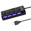 USB 2.0 Four-Port Hub with Individual Switches