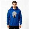 Men's Pullover Hoodie, Casual Anime Chibi Character Printed Long Sleeve Hooded Sweatshirt for Daily Wear