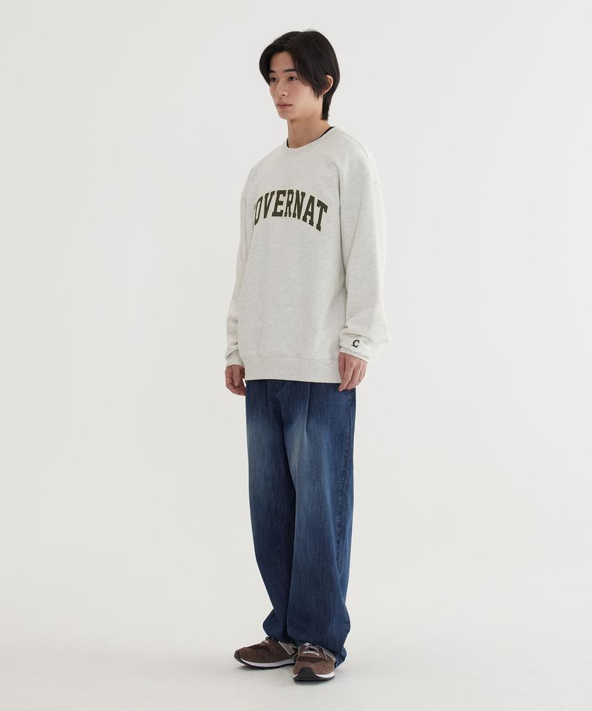 COVERNAT Arch Logo Sweatshirt Oatmeal