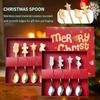 4pcs Dessert Spoons Gingerbread Man Silver Stainless Steel Christmas Spoons High-Quality Coffee Spoons for Coffee Lovers