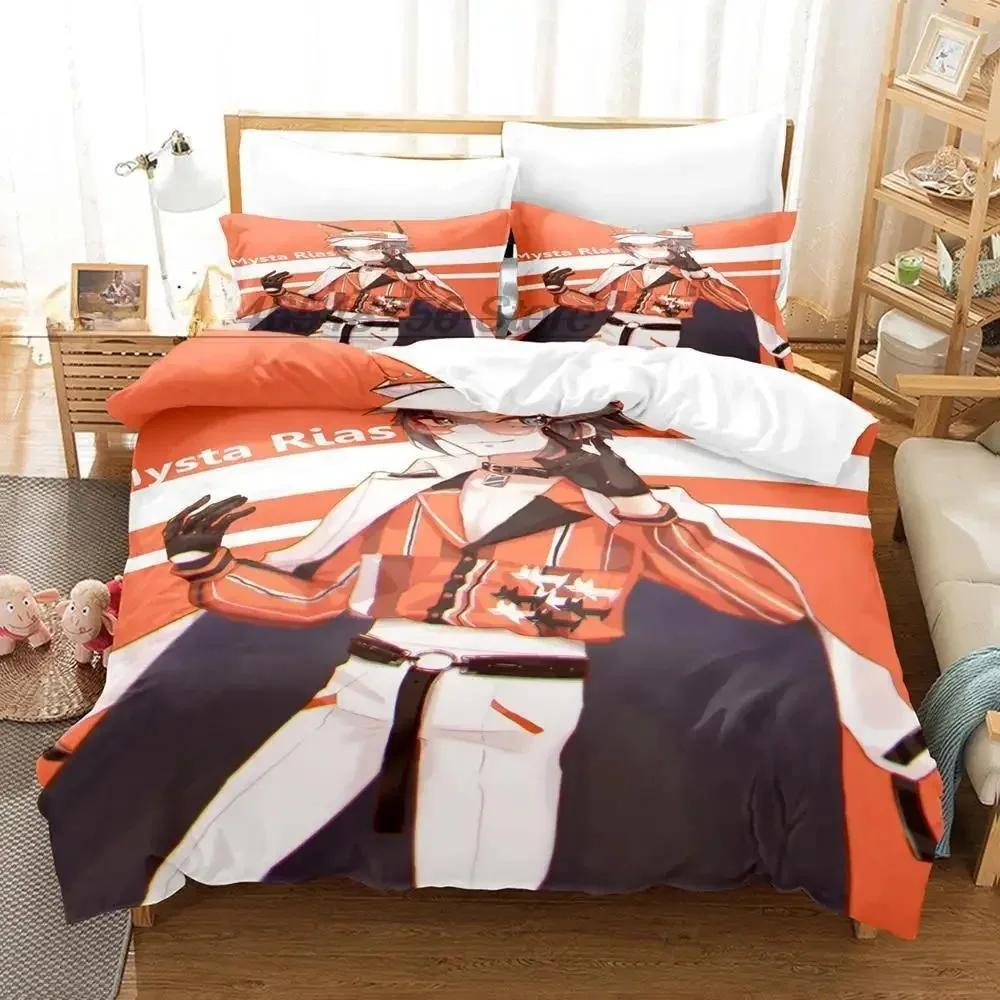Постельный комплект с принтом Mysta Rias Пододеяльник Наволочка Комплект постельного белья Постельное белье Простыня Покрывало Полный размер 3D-принт Аниме Кавайные Девушки