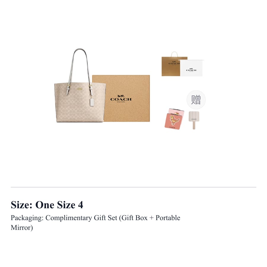 COACH Mollie Artificial Leather Tote Bag, Shoulder Bag 34 Women's Sand Yellow & Chalk White CV967-IMXDM