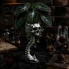 Retro Bone Ornament Gothic Skull Spine Planter, Resin Skeleton Planter Pot, Horror Halloween Unique Candy Dish Storage Flower Vase, Spooky Home Decor