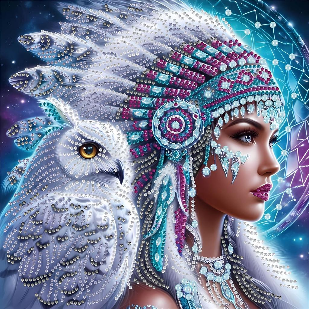 Алмазная мозаика, Алмазная мозаика специальной формы, Набор материалов для ручной работы (наклейки) 30 * 30 Алмазные наклейки Декоративная картина своими руками Трансграничный