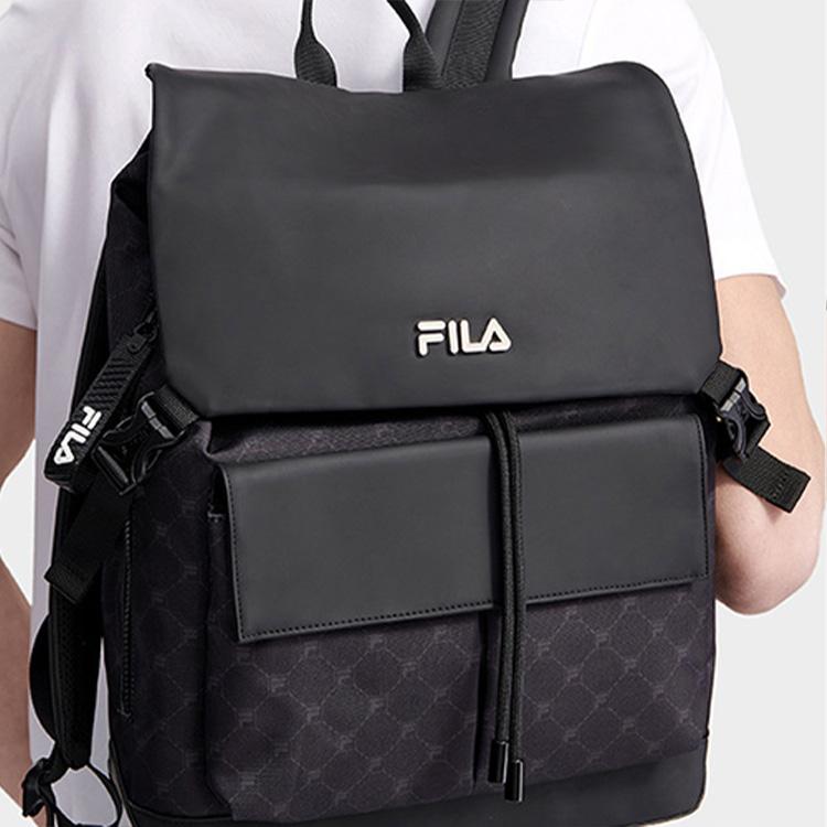 New FILA Fabric Laptop Bag Backpack Regular Men's Black F13M328104F-BK