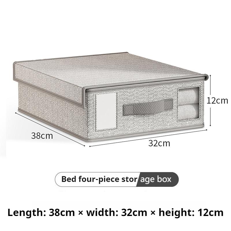 Коробка для хранения простыней, коробка из нетканого материала, дышащая, влагостойкая, складная коробка для хранения с ручкой для хранения постельных принадлежностей