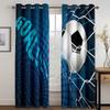 Soccer Football Sports Lovers Room Decorative Curtains 2 Panel Boys Girls Bedroom Living Room Den Window Decorative Curtains