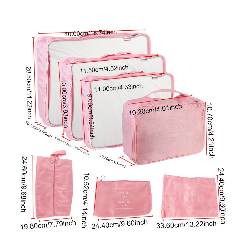 Blanket Shoes Organizers Bag Folding Travel Organizer Storage Bags Clothes Luggage Travel Organizer 7pcs Travel Storage Bag Set