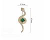 Luxury Rhinestone Alloy Snake Brooch Retro 2 Colors Simulation Crystal Animal Brooch Pins Women Men Fashion Jewelry Accessories