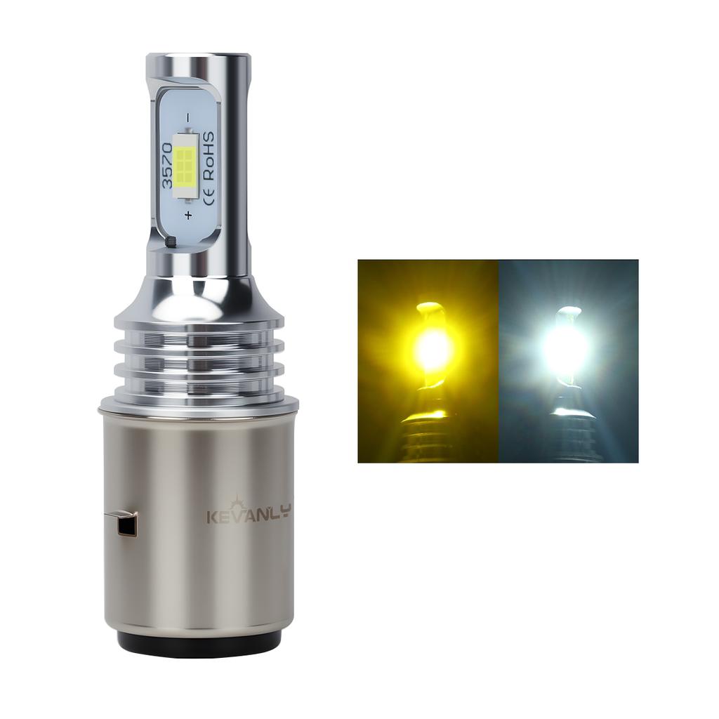 Светодиодные лампы H4 BA20D P15D Светодиодная фара для мотоцикла Дальний/Ближний свет Лампа Светодиодный прожектор Двухцветные аксессуары для мотоцикла Подключи и играй