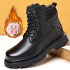 Winter New Leather Men's Boots Sheepskin Integrated Leather Boots Men's Thick-soled Thermal Martin Boots Casual Men's Shoes Wenzhou