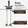 Новый плетеный шланг из нержавеющей стали 12“-30” с фитингами 3/8"Comp x 1/2" FIP для смесителя в ванной, на кухне, в автодоме, на даче