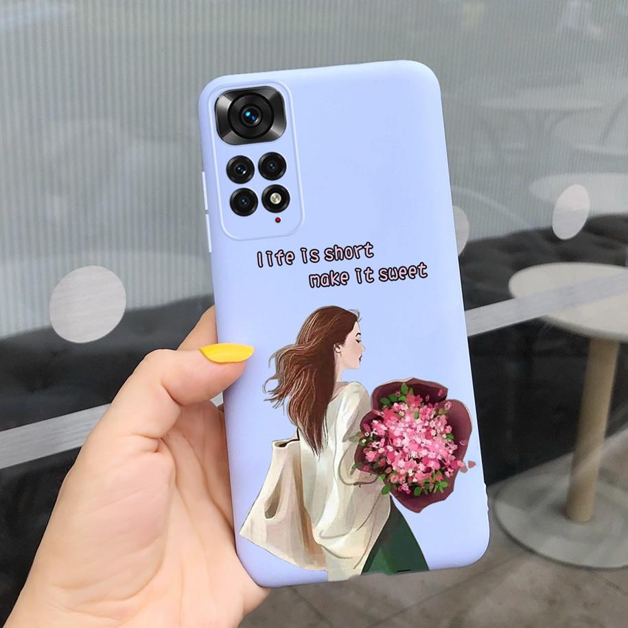For Xiaomi Redmi Note 11 Case 2022 Slim Silicone Soft Flower Phone Cover For Xiaomi Redmi Note 11S Bumper Note11 Pro Plus Fundas