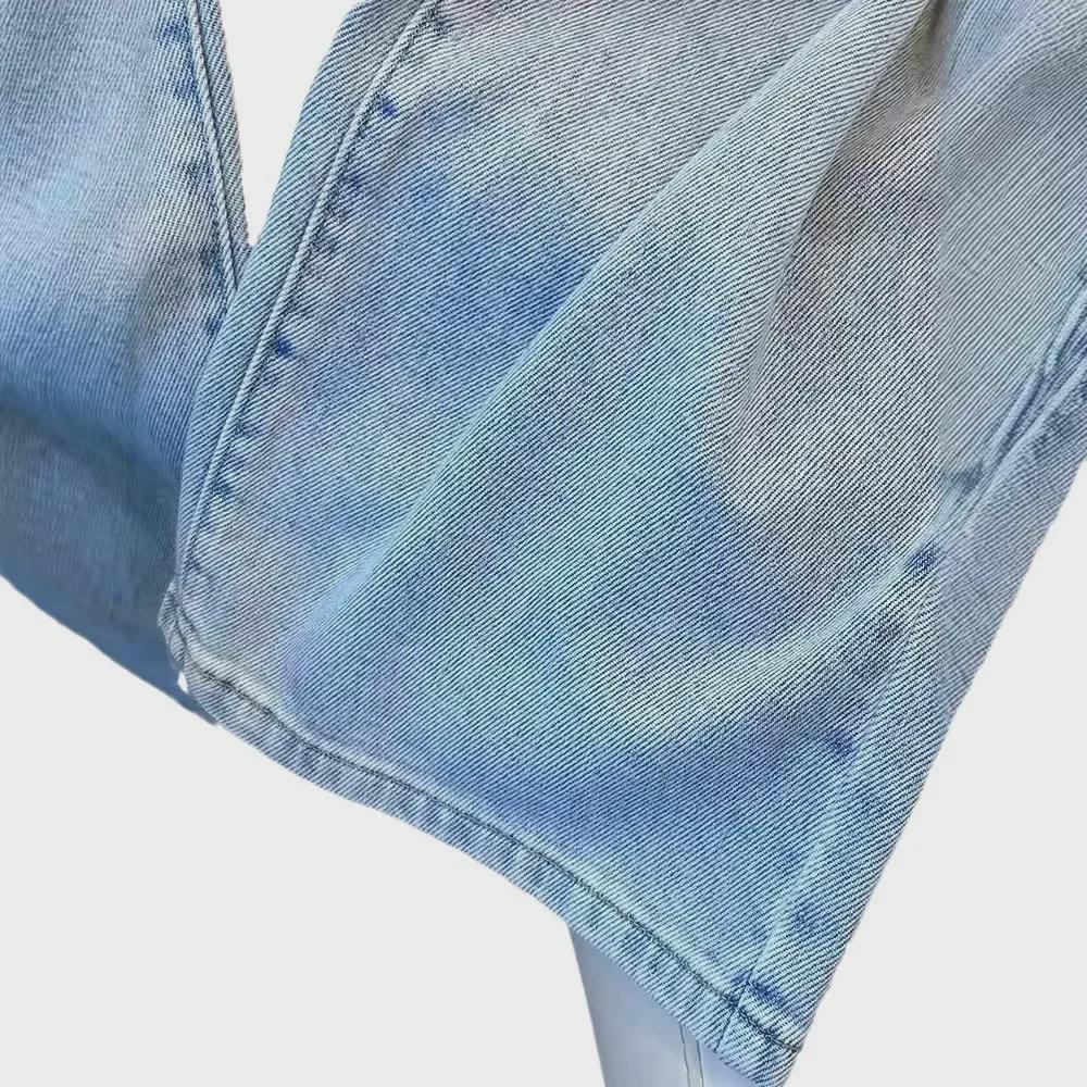 Женские джинсы с высокой талией и широкими штанинами весна/осень 2024 г.