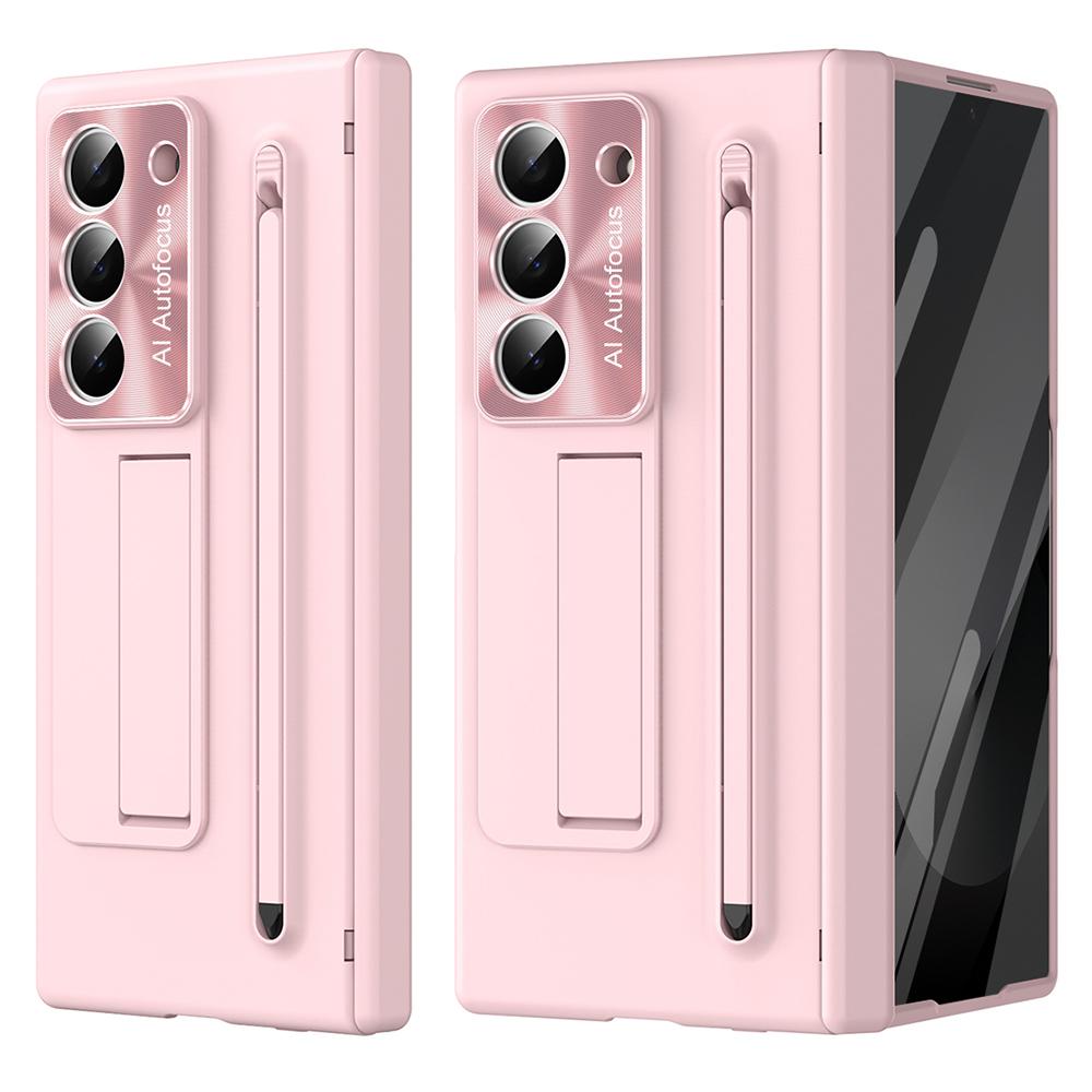 For Samsung Galaxy Z Fold6 5G Case PC Cell Phone Cover with Kickstand and Stylus Pen