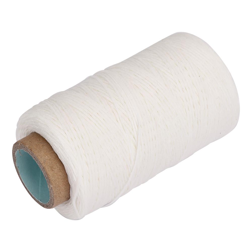 150D 820.2ft Waxed Thread Handmade Flat Sewing Stitching Cord Accessories for DIY Leather CraftWhite