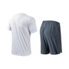 Anta Logo Print Round Neck Short Sleeve Shorts Casual Sports Set Men Sets White 952325202-2