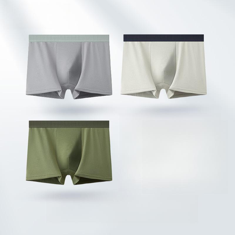 Мужское нижнее белье Мужское большого размера Плоский угол Антибактериальные Четырехугольные трусы Прохладные и эластичные Боксеры-брифы