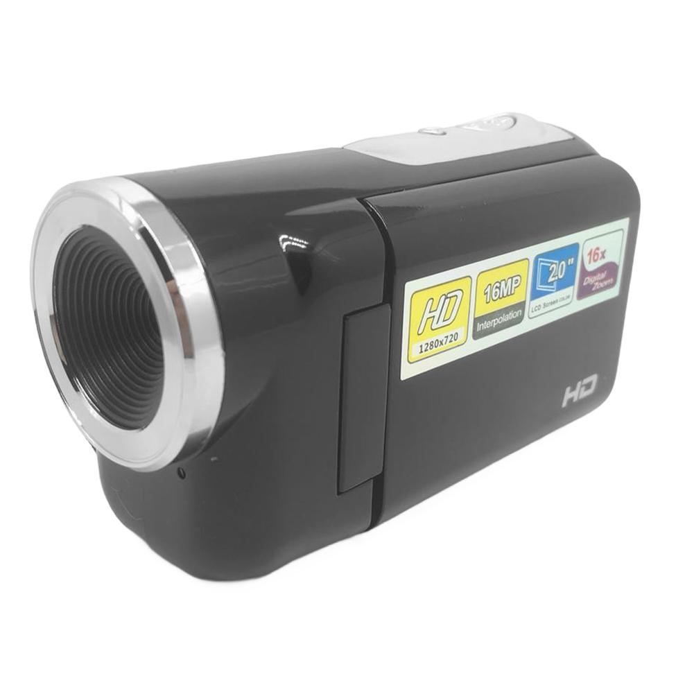 Цифровая видеокамера 16MP 720P с 2,0-дюймовым цветным TFT-экраном, портативная DV-видеокамера с 16-кратным цифровым зумом и встроенной светодиодной вспышкой для начинающих
