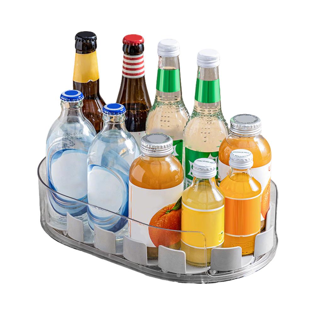 Кухонная полка для хранения напитков и приправ, вращающийся контейнер для хранения в холодильнике, органайзер-подставка для кладовой, столешницы, кухни, ванной