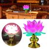 Pink Lotus Lamp Exquisite Temple Decoration Creative Worship Lamp Worship