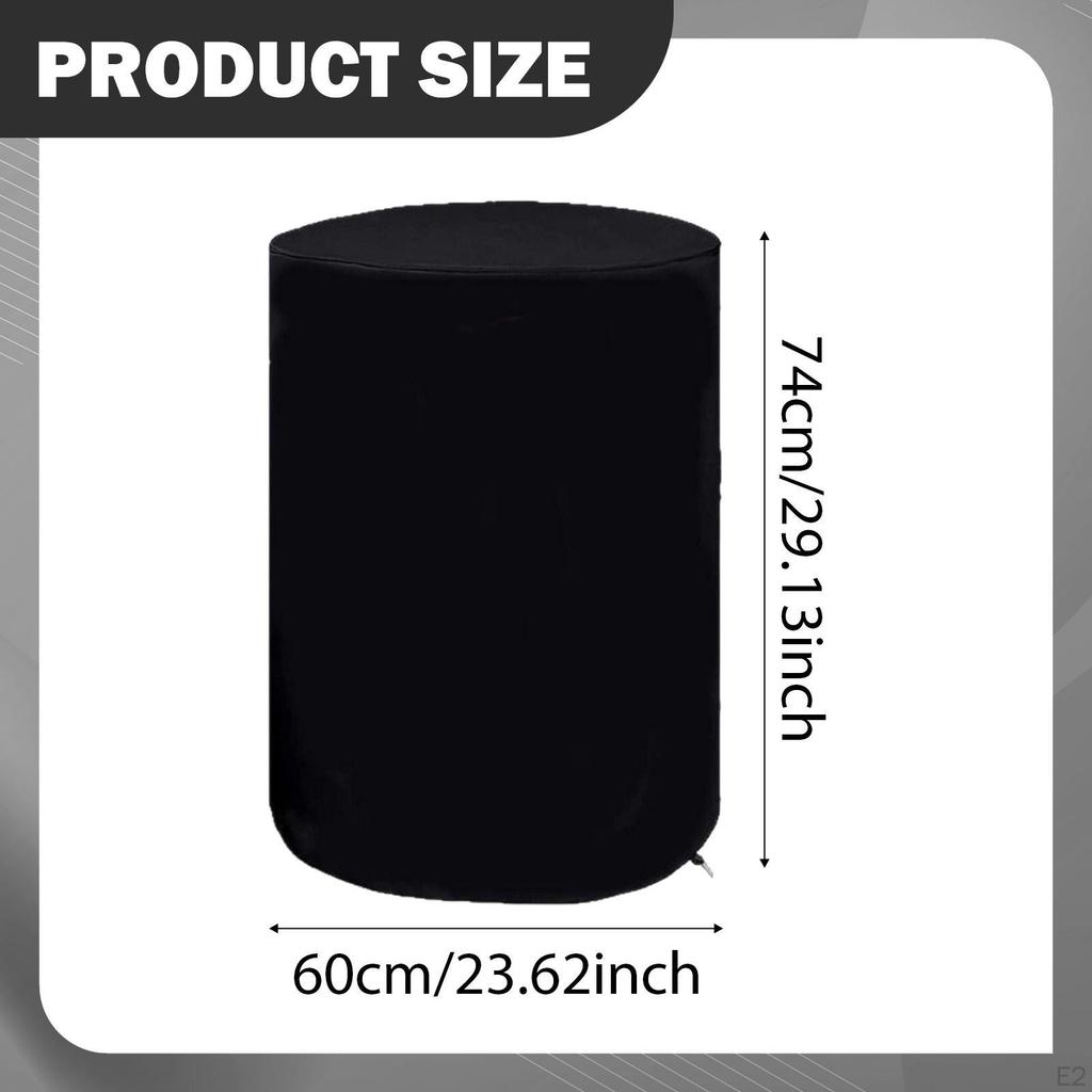 Fire Cover,Outdoor Column Cover Black Oxford Dustproof Waterproof for Lawn Patio Heaters