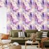 Ink purple, white and powder pink wallpaper for living room and bedroom 50x1000